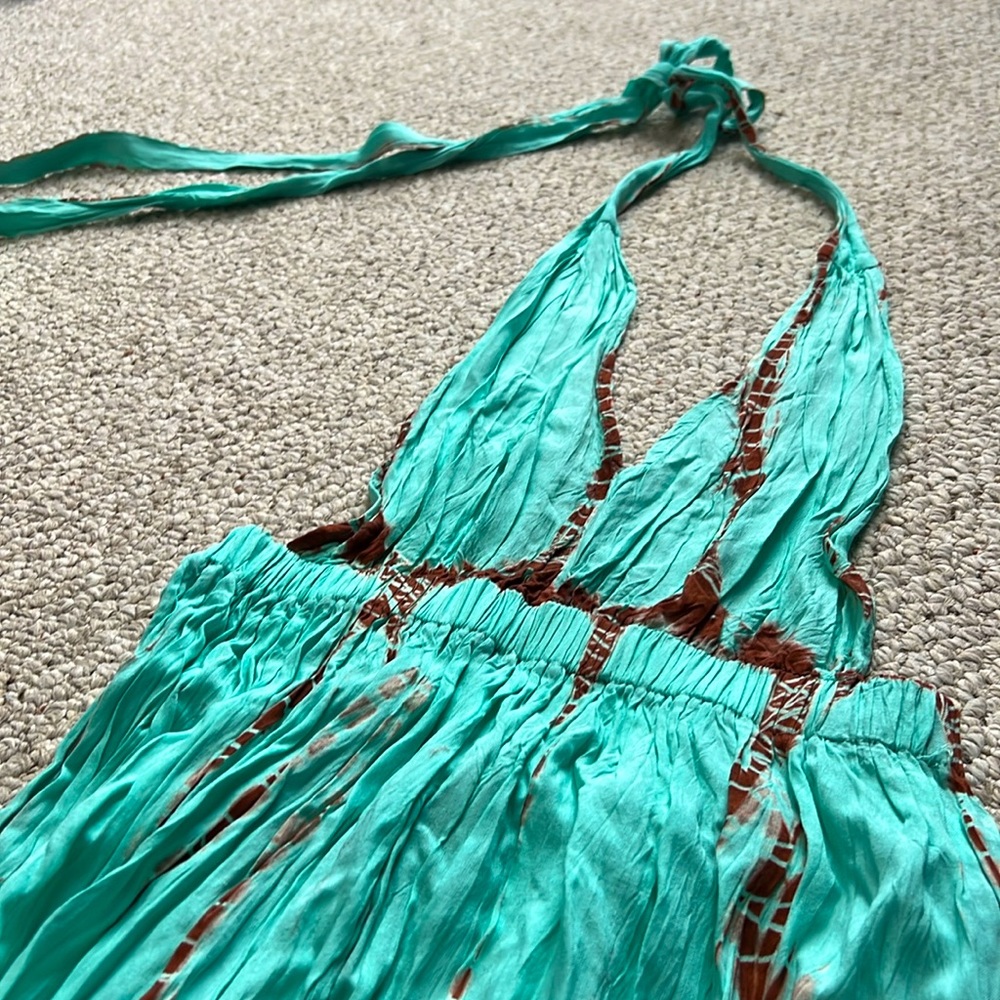Boho Turquoise Maxi Dress